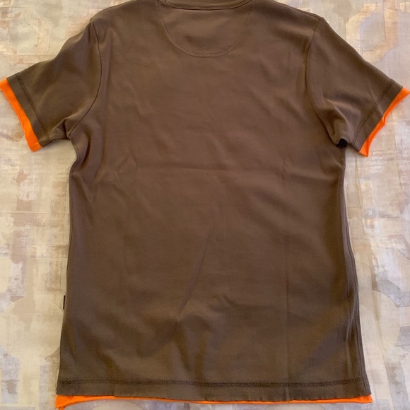 Mexx Olive Green with Orange Trim Men’s T-shirt - Picture 5 of 5